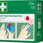 cederroth speciale benda in schiuma morbida, blu, 6x4,5 m, 1 pezzo