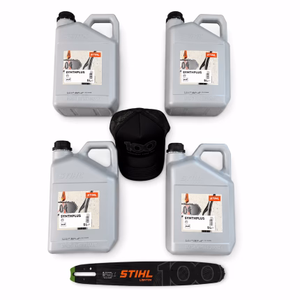 stihl msa 220 c b 35 cm “centennial” 2 catene di scorta, 1 litri olio catena e 2 batteria ap 300 s