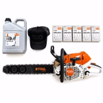 stihl ms 462 c m con 50 cm “centennial” 5 catene di scorta, 5 litri olio catena e cappellino “centennial”