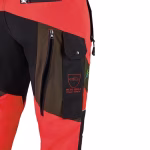 pantaloni antitaglio pss x treme breeze rosso neon/verde