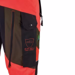 pantaloni antitaglio pss x treme breeze rosso neon/verde