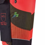 pantaloni antitaglio pss x treme breeze rosso neon/verde