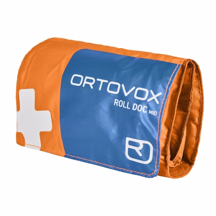 ortovox first aid roll doc mid shocking orange diverse
