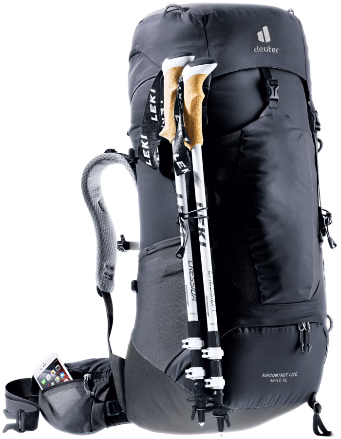 deuter aircontact lite 45 + 10 sl black graphite s l