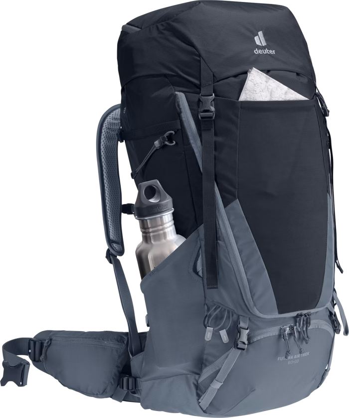 deuter futura air trek 60 + 10 black graphite s l