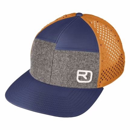 ortovox logo air trucker cap deep ocean unisex