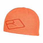 ortovox merino logo knit beanie faded tangerine unisex