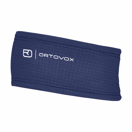 ortovox fleece grid headband blue nunatak unisex