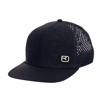 ortovox logo air trucker cap black raven 60cm