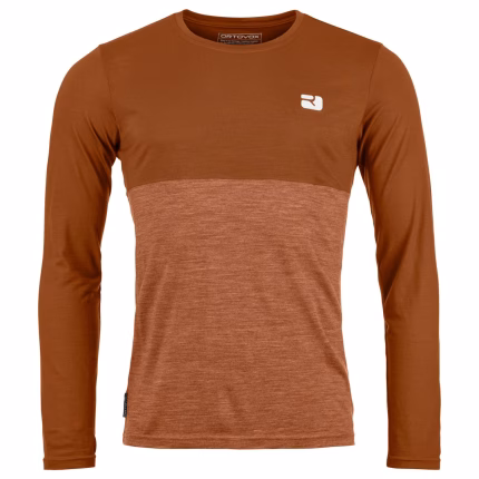 ortovox 150 cool logo ls m merino cool bristle brown l
