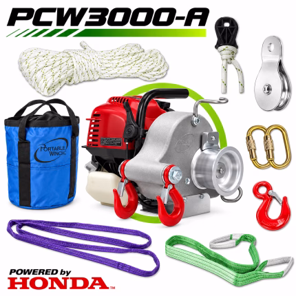 portable winch pcw3000 a kit verricello a fune