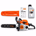 stihl ms 180 set avec 35 cm centennial 1 chaîne de rechange et 1 litre huile chaîne