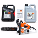 stihl ms 172 set con 35 cm centennial 1 catena di scorta e 5 litro olio catena e 5 litri motomix 100